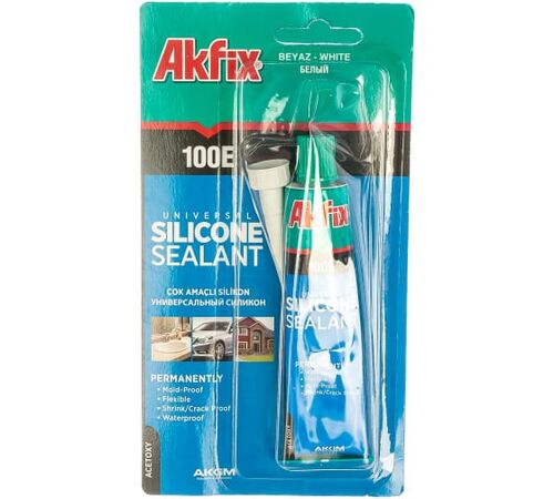 Akfix 100Е Силикон в тубах 50мл прозрачный (блистер) РАСПРОДАЖА (1)