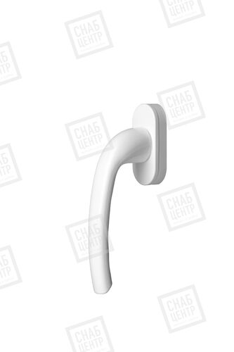 Ручка алюминиевая  8 поз. Комфорт плюс "Аналог Хоппе/Макбет" белая штифт 35 мм (1)