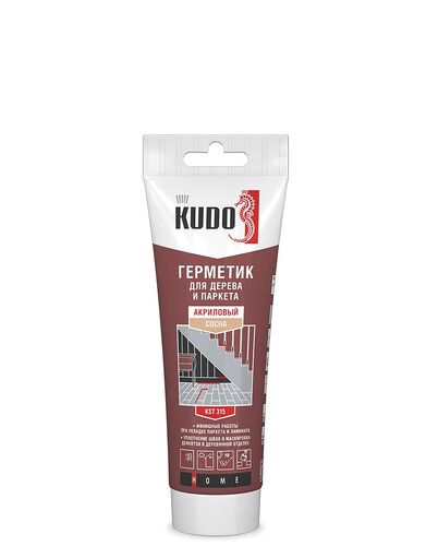 Герметик акриловый для дерева и паркета KUDO сосна, в тюбике 180 мл (1)