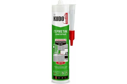 Герметик KUDO  силиконовый санитарный графитовый чёрный 280 мл (1)