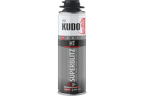 Клей-пена универсальный конструкционный профессиональный всесезонный KUDO PROFF SUPERBLITZ HT,650 мл (1)