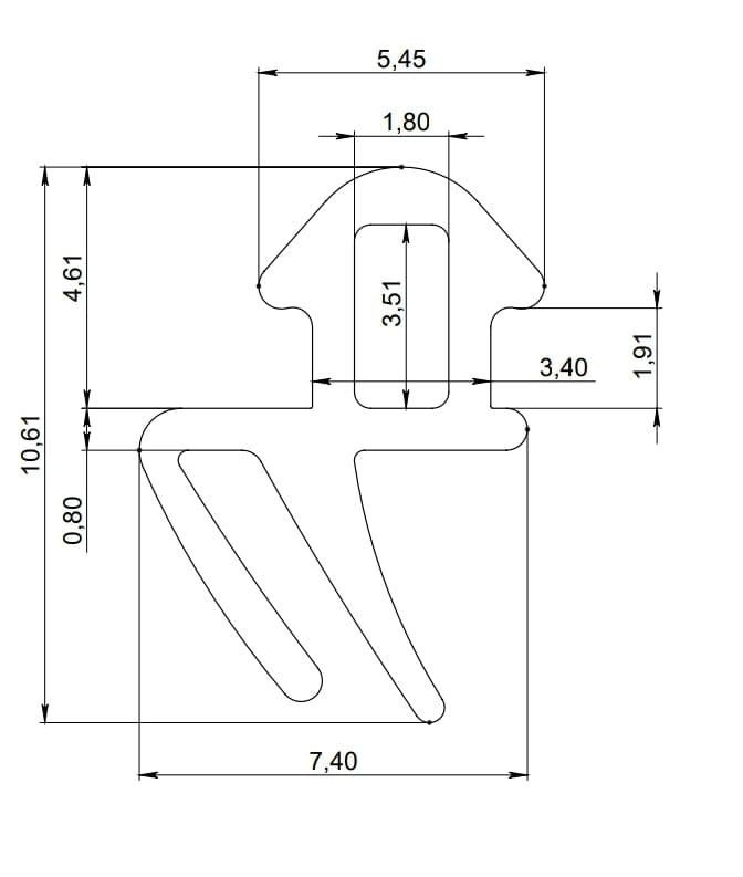 Уплотнитель Rehau 4952 Створка 400м (1)
