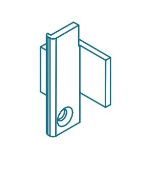 Заглушка пассивной створки правая RAL 9016 (1)