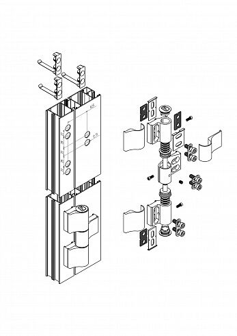 Петля ПДП-3 (закладные/для холодных дверей) RAL 9016 #1