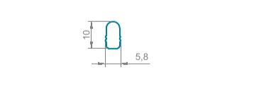 Рельс направляющей неокрас  L=6500 (1)
