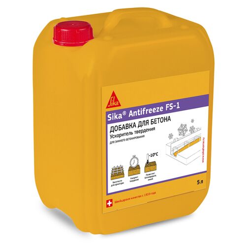 Изображение предварительного просмотра товара Sika® Antifreeze FS-1 Добавка в бетон  канистра 5 л №1