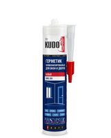 Изображение предварительного просмотра товара Герметик силиконизированный KUDO PROFF для окон и дверей белый 280 мл №1