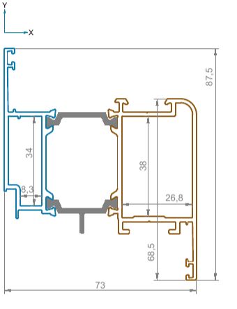 Створочный профиль 68,5мм неокрас L=6000 (1)