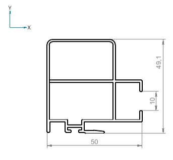 Профиль створки центральной, усиленный (под пробивной станок) 9016 6,4м (1)