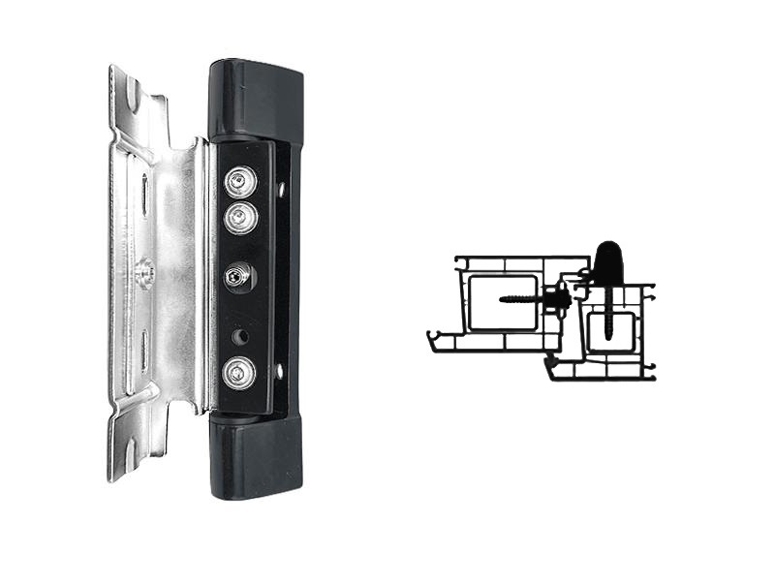 Петля Роликовая ПВХ Ронда антрацит (1)
