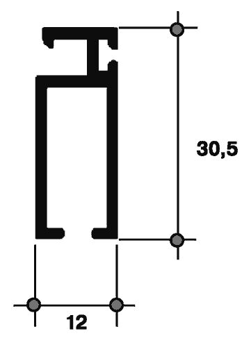(116) Профиль москитной сетки рамный SLID/50X 9016 6м (1)