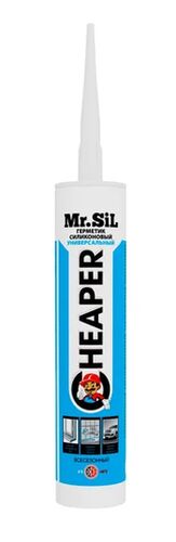 Mr.Sil CHEAPER Герметик силиконовый универсальный белый 265мл (1)