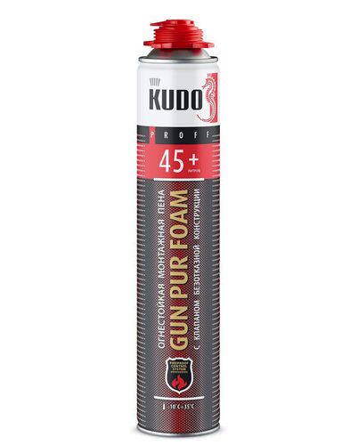 Пена профессиональная огнестойкая всесезонная KUDO PROFF 45+  (вес брутто 901гр) (1)