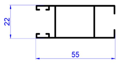 Профиль створки боковой C640/10XL 9016 6м (1)