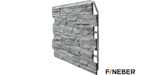 Фасадные панели FineBer Скол, светло-серый #1