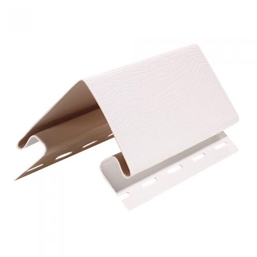 Наружный угол к сайдингу Fineber белый/ромашка 3000 мм. (1)