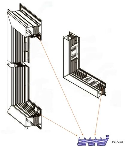 Уплотнитель фальца створки (1хл-2м) #1