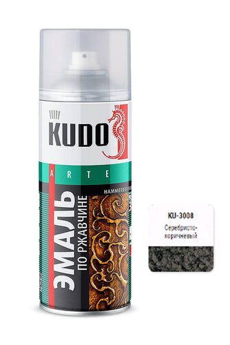 Эмаль молотковая по ржавчине серебристо-коричневая 520мл (1)