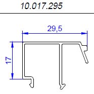 Изображение предварительного просмотра товара Штапик 29,5мм RAL 9016  L=6500 №1