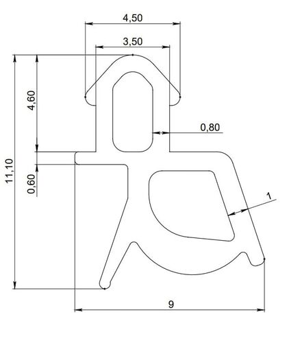 Уплотнитель Rehau 5002 Рама 300м (1)