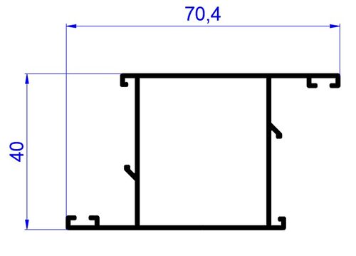 Профиль створки дверной Z-обр.P400/16XL  9016 6м #1