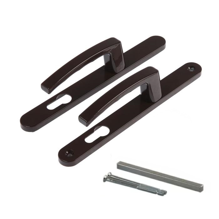 Нажимной гарнитур с пружиной 25/85мм, коричневый (RAL8019) (1)