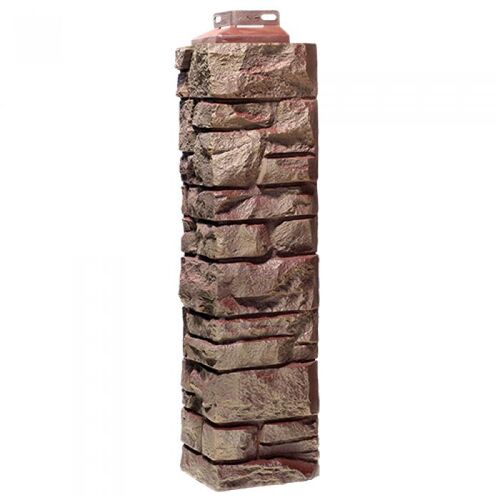 Наружный угол к фасадным панелям FineBer Скала желто-коричневый 471х146 (1)