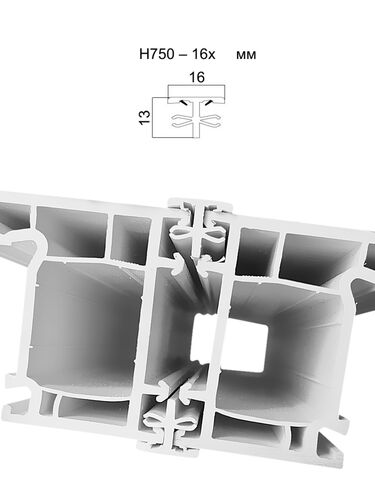 Профиль соединительный ПВХ Н750  6м (1уп-120м)(Под заказ) (1)