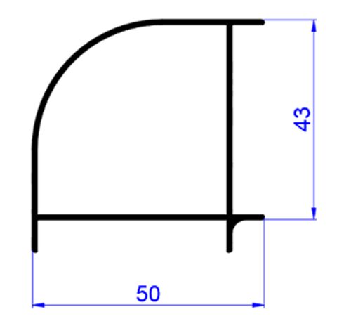 Угловой профиль 90° 40х40 Р400/71Х 9016 6м (1)