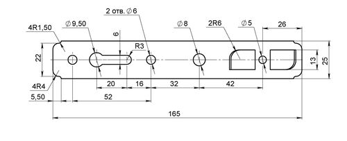 Анкерная пластина REHAU 165*1,2мм (1)