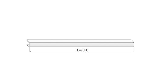 Профил. накладка Stublina L-2000мм  RAL 9016 (1)