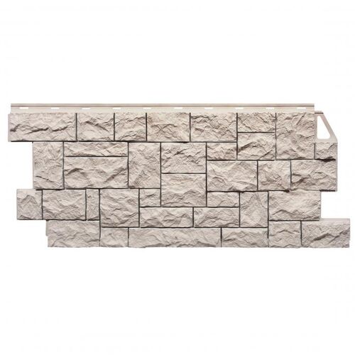 Фасадная панель FineBer Камень дикий мелованный белый 1117х464 (1)