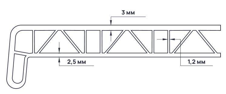 Подоконник "ПРЕМИУМ ПДК" А-КЛАСС КАРАМЕЛЬНЫЙ ДУБ (тернер) 350 мм (распил) #4