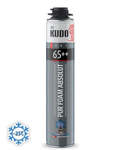 Пена монтажная KUDO PROFF 65++ ARKTIKA NORD (ЗИМА) (вес брутто 981гр) (1)