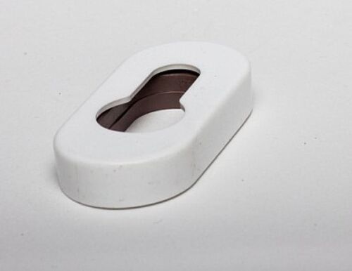 Накладка на замковый цилиндр, бел 1компл-2шт (1)