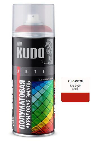 Эмаль универсальная акриловая Satin 512мл  RAL 3020 алая #0