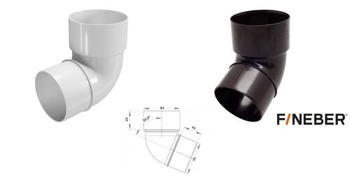 Колено трубы D80, 67 градусов, Коричневый (1)