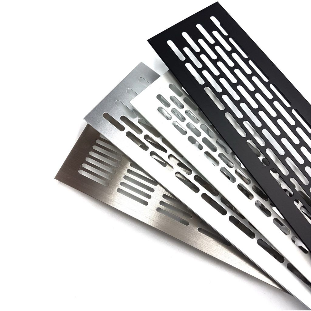 Решетка вентиляционная DP AL сетка переточная 480х80 алюминий Silver