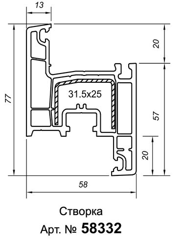 Створка Z 58 Top-Line (6,5) (13 смещ) (1)