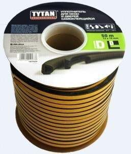 Уплотнитель для окон 50m*12mm*10mm черный РАСПРОДАЖА (1)