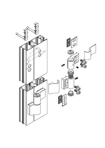 Петля ДП-2 (закладные/для холодных дверей) неокрас #1