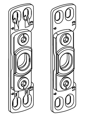 Ответная планка дверного шпингалета (НА ПОРОГ) (1)