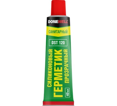 Герметик DoneWell силиконовый санитарный, прозрачный 40мл (1)