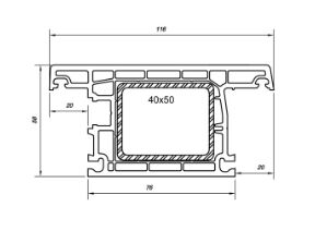Створка дверная наружного открывания Т 58 Top-Line (6,5) (1)