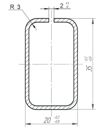 Профиль армирующий Аналог 35*20 замк. (1,5) (коробка, импост) (1)