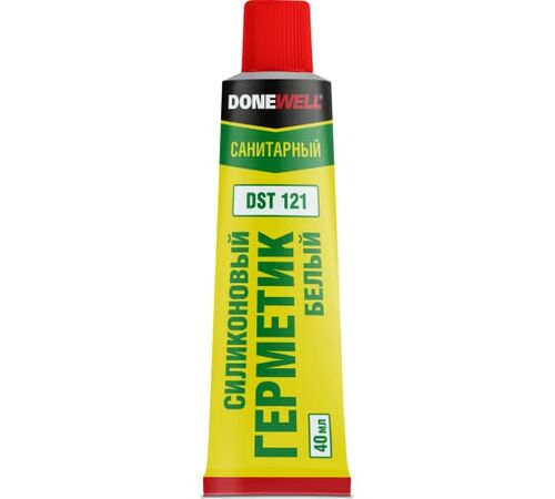 Герметик DoneWell силиконовый санитарный, белый 40мл (1)