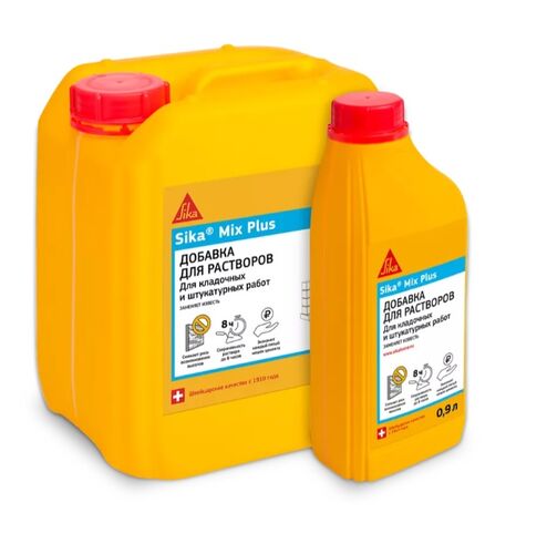SikaMixPlus, Пластифицирующая и стабилизирующая добавка для клад. и штук.растворов(5л) (1)