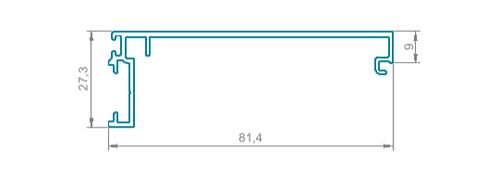 Накладка зацепа створки неокрас  L=6500 (1)