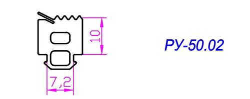 Уплотнитель 7,2*10 (1 рул-150м)  (ТПУ 6002//СТП-701) (1)