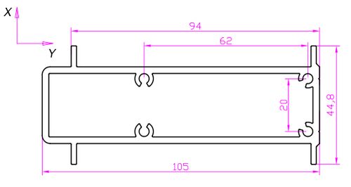 Закладная стойки 105мм неокрас L=6000 (1)